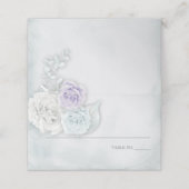 Elegant Romantic Ice white - Blue and Lila Rozen Plaatskaartje (Buitenkant ongevouwen)