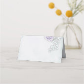Elegant Romantic Ice white - Blue and Lila Rozen Plaatskaartje (Achterkant)