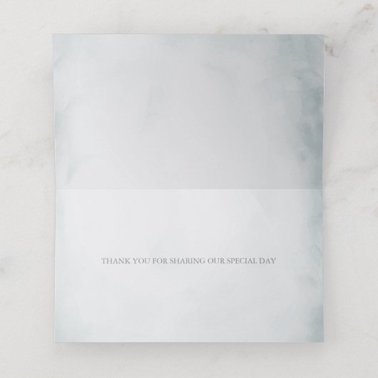 Elegant Romantic Ice white - Blue and Lila Rozen Plaatskaartje (Binnenkant ongevouwen)