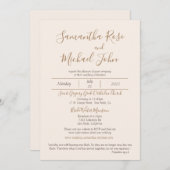 Elegant Romantic Ivory Cream Off White Wedding Kaart (Voorkant / Achterkant)