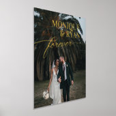 Elegant Romantic Je namen voor een bruiloft foto Folie Afdrukken (Laagn)