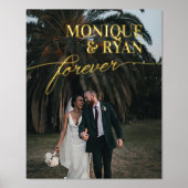 Elegant Romantic Je namen voor een bruiloft foto Folie Afdrukken (Voorkant)