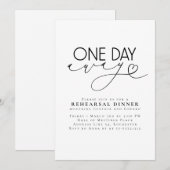 Elegant Romantic Modern Rehearsal Dinner Kaart (Voorkant / Achterkant)