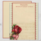 Elegant Romantic Musical Sheet Music Lace (Voorkant / Achterkant)
