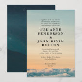 Elegant Romantic Natural Sunset Landscape Wedding Kaart (Voorkant / Achterkant)