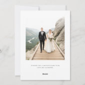 Elegant Romantic Newlywed Two Photo Christmas Feestdagenkaart (Achterkant)