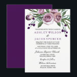 Elegant Romantic Paars Roos Floral Wedding Invite Kaart<br><div class="desc">Elegant Romantic Paars Roos Floral Wedding Invite Matching collectie in Niche and Nest store. Ontwerp met dank aan: https://www.etsy.com/shop/SmallHouseBigPony</div>