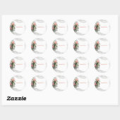 Elegant & Romantic Pearls & Rozen personaliseren Ronde Sticker (Vel)