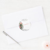 Elegant & Romantic Pearls & Rozen personaliseren Ronde Sticker (Envelop)