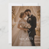 Elegant Romantic Photo Save the Date Card (Voorkant)