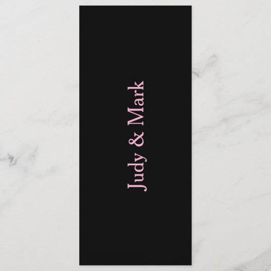 Elegant Romantic Pink Floral Menu Kaart (Achterkant)