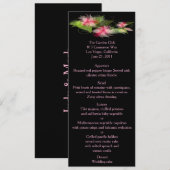 Elegant Romantic Pink Floral Menu Kaart (Voorkant / Achterkant)