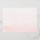 Elegant Romantic Pink Flowers and Greenery Wedding Folie Uitnodiging (Achterkant)