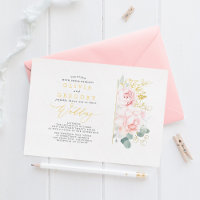 Elegant Romantic Pink Flowers and Greenery Wedding