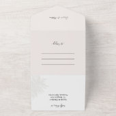 Elegant Romantic Pink Lace Flowers All In One Uitnodiging (Buitenkant)