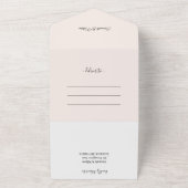 Elegant Romantic Pink Lotus Waterverf All In One Uitnodiging (Buitenkant)