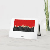 Elegant Romantic Red & Black Gold Heart Kaart (Achterkant)
