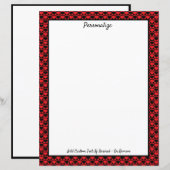 Elegant Romantic Red & Black Hearts personaliseren (Voorkant / Achterkant)