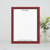 Elegant Romantic Red & Black Hearts personaliseren (Staand voorkant)