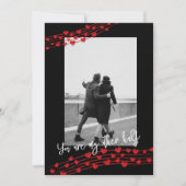 Elegant romantic Red Harts Holiday Kaart (Voorkant)