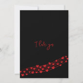 Elegant romantic Red Harts Holiday Kaart (Achterkant)