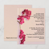 Elegant Romantic Red Orchids Wedding Invites Kaart (Voorkant / Achterkant)