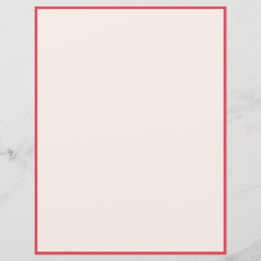 Elegant Romantic Red Rose Writing Paper (Achterkant)