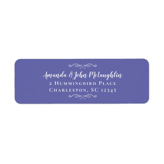 Elegant Romantic Return Address Label (Voorkant)