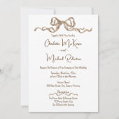 Elegant Romantic Ribbon Wedding Kaart (Voorkant)