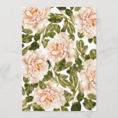 Elegant Romantic Roos Waterverf Wedding Kaart (Achterkant)