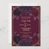 Elegant Romantic Roses Gothic Bridal Shower Kaart (Voorkant)