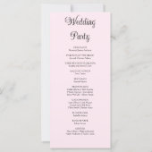 Elegant Romantic Roses Pink Wedding Programme (Achterkant)