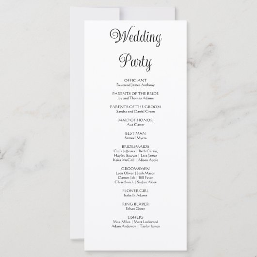 Elegant Romantic Roses Yellow Wedding Programme (Achterkant)