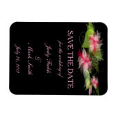 Elegant Romantic roze aanjager sparen de Datum Mag Magneet (Horizontaal)