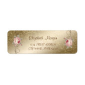 Elegant Romantic, Rozen, het Etiket van het Adres (Voorkant)
