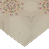 Elegant Romantic Rustic Pastel Kaleidoscope Flower Korte Tafelloper (Hoek)