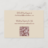 Elegant Romantic Rusty Rose Autumn Wedding Informatiekaartje (Achterkant)