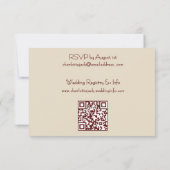 Elegant Romantic Rusty Rose Autumn Wedding RSVP Kaartje (Achterkant)