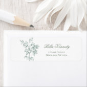 Elegant Romantic Sage Green Rose Etiket (Insitu)