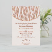 Elegant Romantic Script Blush Wedding Roos Gold Folie Uitnodiging (Staand Voorkant)