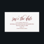 Elegant Romantic Script, Bourgogne, sla de datum o Informatiekaartje<br><div class="desc">Dit is het Moderne Elegant Romantic script,  het Bourgognige Manuscript,  Wedding save the date Card. U kunt de doopvontkleuren veranderen,  en uw trouwdetails in de passende doopvont/het schrijven toevoegen. #TeeshaDerrick</div>