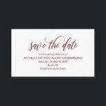 Elegant Romantic Script, Bourgogne, sla de datum o Informatiekaartje<br><div class="desc">Dit is het Moderne Elegant Romantic script,  het Bourgognige Manuscript,  Wedding save the date Card. U kunt de doopvontkleuren veranderen,  en uw trouwdetails in de passende doopvont/het schrijven toevoegen. #TeeshaDerrick</div>