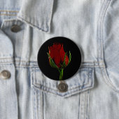 Elegant & Romantic Single Red Rose Button (In situ)