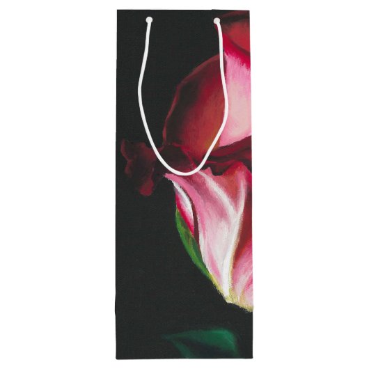Elegant Romantic Single Roos Gift Bag Wijn Cadeautas (Achterkant)