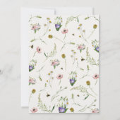 Elegant Romantic Spring Wildflower Wedding Kaart (Achterkant)