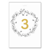 Elegant Romantic Stylish Chic Gold Wreath Weddensc Kaart (Voorkant)