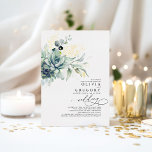 Elegant Romantic Succulents Gold Greenery Wedding Folie Uitnodiging<br><div class="desc">Mooie en unieke gouden folie is een nakomeling van groene trouwuitnodigingen</div>