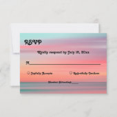 Elegant Romantic Sunset Blue Sky Beach Weddenschap RSVP Kaartje (Voorkant)