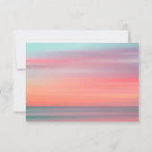 Elegant Romantic Sunset Blue Sky Beach Weddenschap RSVP Kaartje (Achterkant)