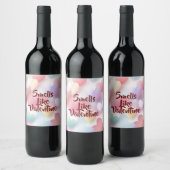Elegant Romantic Valentine Wine Label for Couples Wijn Etiket (Flessen)